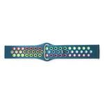 Load image into Gallery viewer, Teal Blue Rainbow Silicone band for Samsung Galaxy Active 2 watch 20mm
