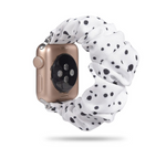 Load image into Gallery viewer, Black Polka dot Scrunchie watch strap For Apple watch series 3 4