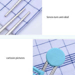 Load image into Gallery viewer, Kids Stainless Steel Practice Chopsticks with Silicone Helpers - Blue
