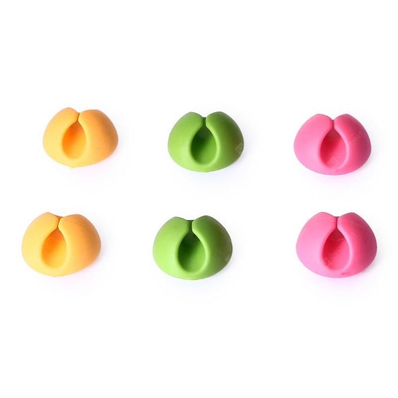 MultiPurpose Tidy Cable Clips- Multi Colour Pack (6)