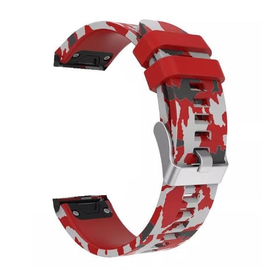 SSA Watch Strap for Garmin Fenix 5 plus Forerunner 935 - Red Camo