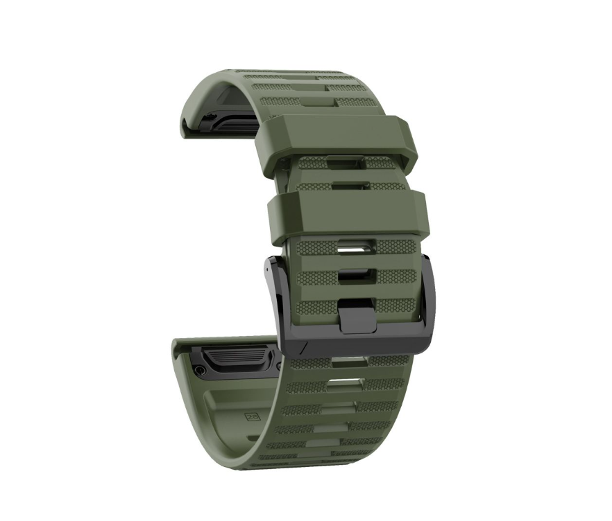 Silicone Strap Compatible with Garmin Fenix 6X, 6X Pro,3HR, 5X Army Green