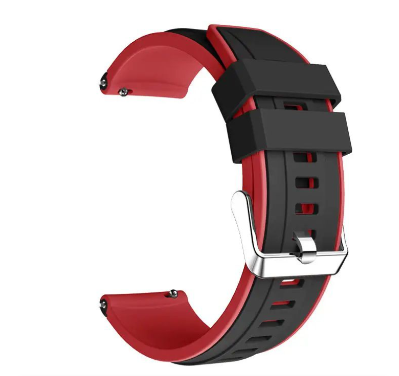 Replacement Dual Color Watch Strap For Huawei Watch GT 2 46mm 22mm - Red, Black