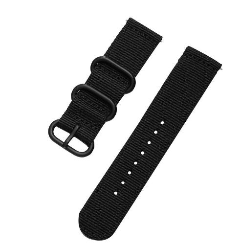 Nylon Replacement Strap for Samsung Galaxy Active 2 and 3 Smart watch Black