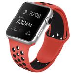 Load image into Gallery viewer, Dual Color Silicone band For Apple Watch Strap 38/40MM Smartwatch - Red and Black
