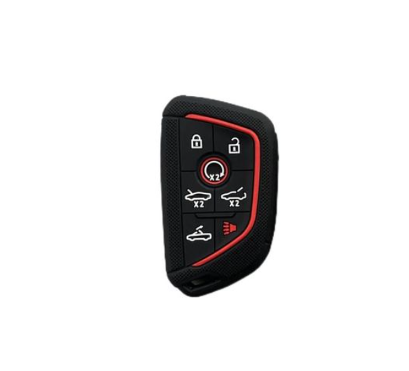 Silicone Key Cover Fob Case Compatible with Chevrolet C8 Corvette 7 Button