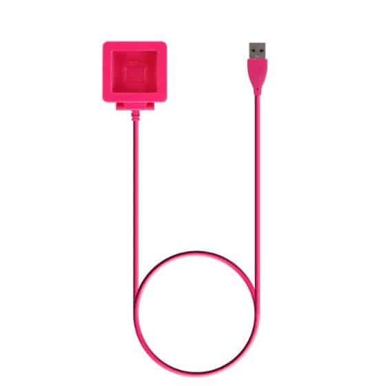 USB Charging Cable Cord Cradle Dock for Fitbit Blaze-Pink