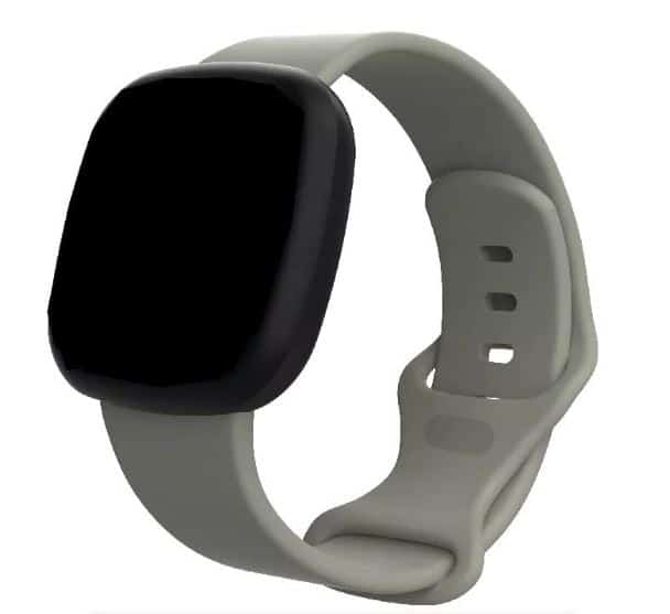 Rubber Silicone Wrist Strap Band For Fitbit versa 3 & Sense Smart Watch - Grey