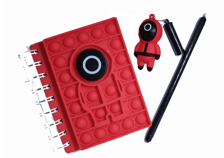 Fidget- Squid Games – Pop It Notebook with Matching Pen