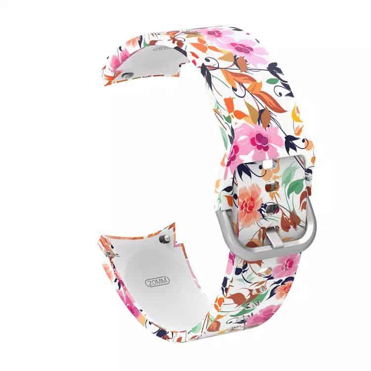 Silicone Strap for Samsung Galaxy Watch 4 and 5 Classic- Floral