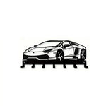Load image into Gallery viewer, 7-Hook Super Car Key Holder - Wall Mounted Black Metal Key Rack
