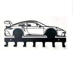 Load image into Gallery viewer, 7-Hook Super Car Key Holder - Wall Mounted Black Metal Key Rack
