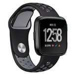 Load image into Gallery viewer, Silicone Watch Strap for Fitbit Versa - White &amp; Black

