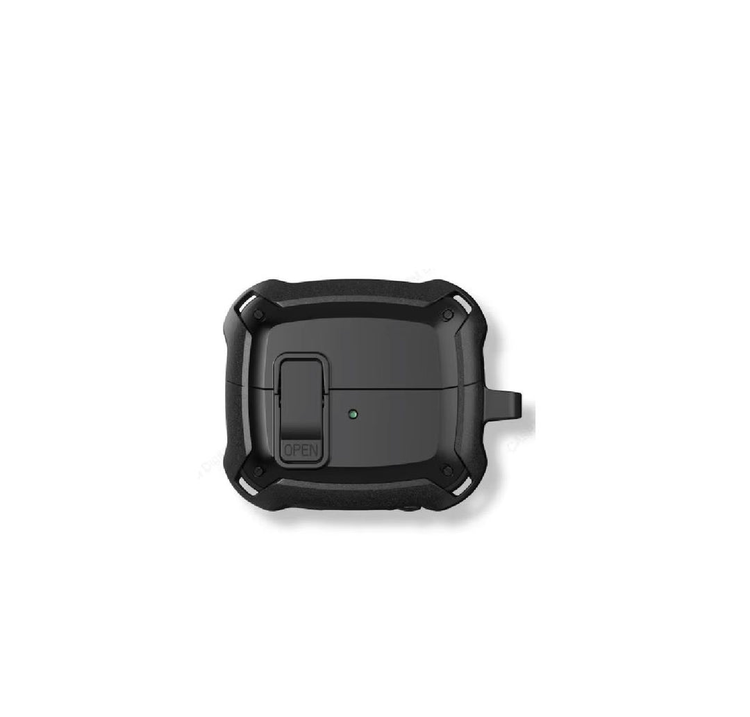 Rugged Armor Case with Secure Lock Clip for Galaxy Buds 3 Pro/Buds 3 (2024)