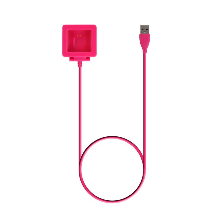 USB Charging Cable Cord Cradle Dock for Fitbit Blaze-Pink