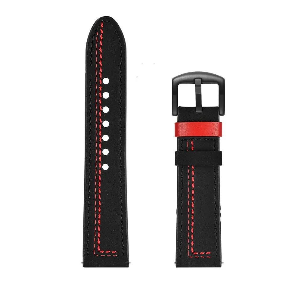 Leather Band 22mm For Huawei Watch GT 2 46mm  and Red