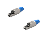 Load image into Gallery viewer, 2 Piece RJ45 Cat 8 Ethernet Plug Keystone Jack 40G 2000MHz Shield Toolless
