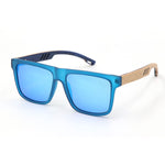 Load image into Gallery viewer, Unisex Bamboo Polarized Sunglasses Lunettes De Soleil - Color Frame With Bamboo
