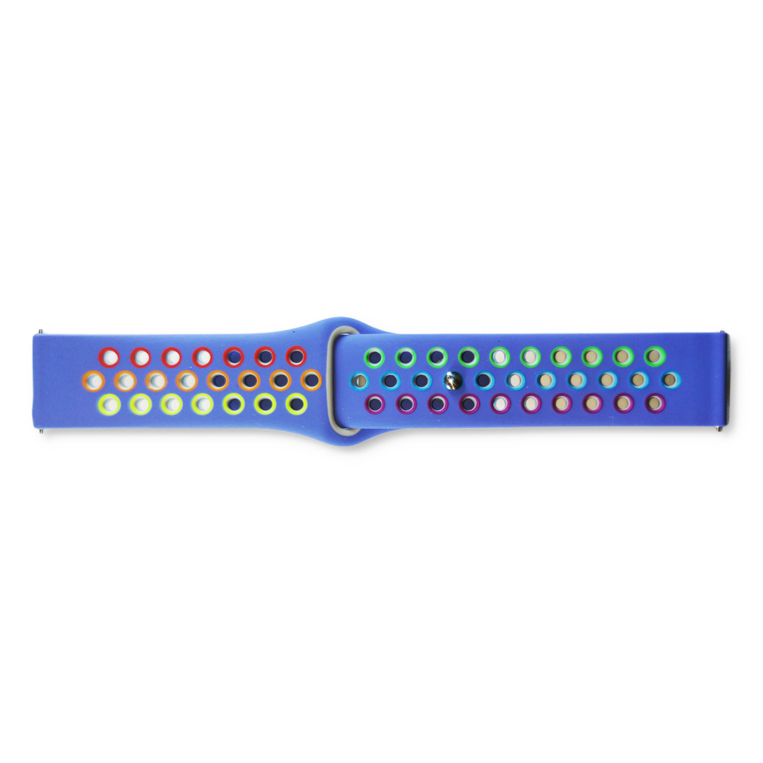 Blue Rainbow Silicone band for Samsung Galaxy Active 2 smart watch 20mm