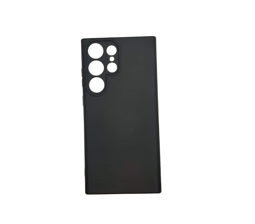 Silicone Back Cover For Samsung Galaxy S23 Ultra - Black