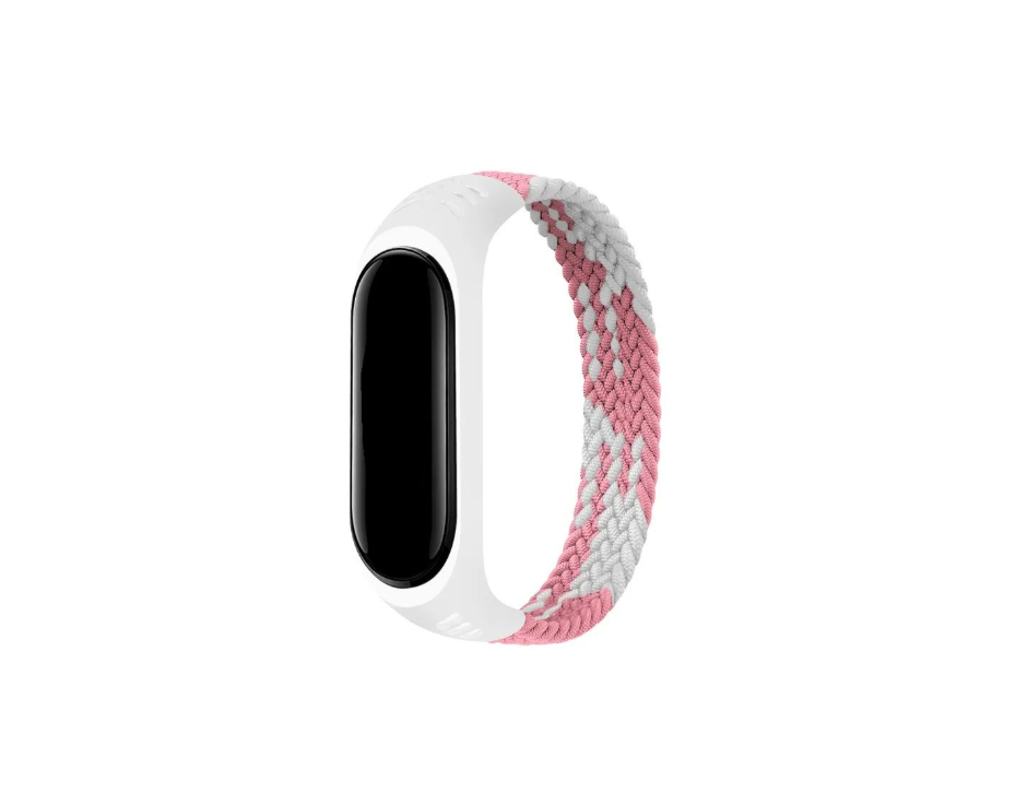 Elastic Nylon Braided Solo Loop Watch Strap For Xiaomi Mi band 6 5 4 3
