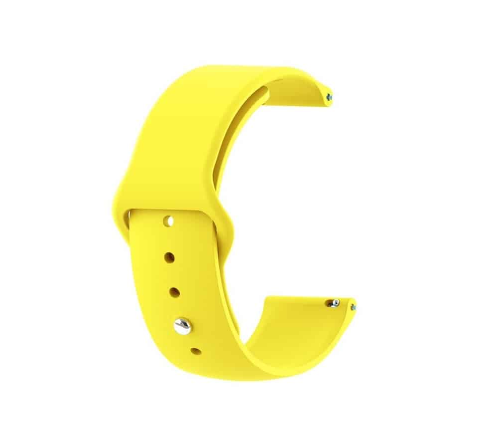 20mm Silicone Replacement Strap for Samsung Galaxy Active 2 smart watch - Yellow